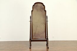 Cherry Traditional Vintage Swivel Dressing Mirror & Stand, Ethan Allen #33042