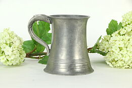 Victorian English Pewter Half Pint Mug or Tankard, Royal Stamp B9 #33433