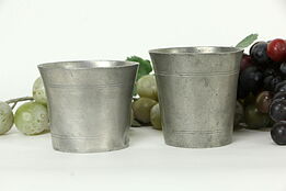 Victorian English Pewter Pair of Beakers or Cups C5 #33438