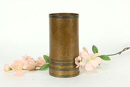 Arts & Crafts Hand Hammered Copper & Brass Cup Signed Pakistan  #33463