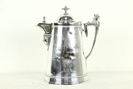 Victorian Antique Silverplate Water Pitcher, Stimpson 1854, Reed & Barton #33571