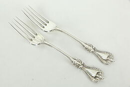 Towle Old Colonial Sterling Silver 7 1/2" Pair of Dinner Forks  #34475