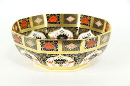 Traditional Imari Royal Crown Derby 8 1/4" Octagonal Bowl #35554