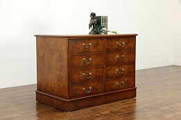 Leather Top 4 Drawer Vintage English Legal or Letter Size File Cabinet #34928