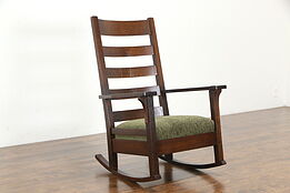 Mission Oak Arts & Crafts Antique Rocker Craftsman Rocking Chair Stickley #35667