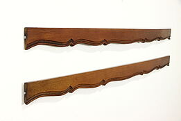 Pair of Carved Oak Antique French Bed Rails Architectural Fragments #36713