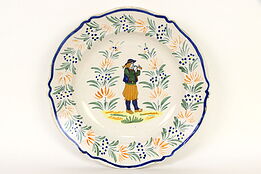 Henriot Quimper Signed Plate, Hand Painted Brittany, France #36654