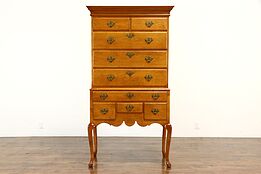 Traditional Maple Vintage Tall Chest on Chest or Highboy, Whitney #36063