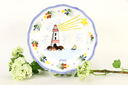 FAB Quimper Signed Plate, Hand Painted Brittany, France #37153