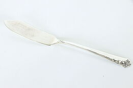 Sterling Silver Heirloom Damask Rose Master Butter Knife 7" #37195