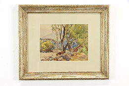 Big Tujunga Canyon Original Watercolor Painting Jessie Watson 1938 24" #37389