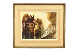 Mill & Stream Antique Etching No 42 after Louis Beaumont 30" #37053