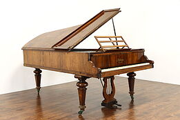 Victorian Antique 1860's Rosewood 7' Grand Piano Kirkman London #37744