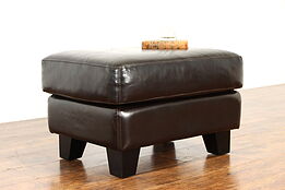 Leather Vintage Italian Ottoman, Bench or Stool, Chateau D' Ax #37908
