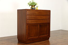 Mahogany Midcentury Modern Tall Dresser, Chest of Drawers, Highboy, RWay #38551