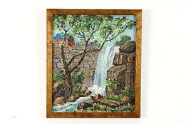 Original Oil Painting of Waterfall, New Maple Frame, Rupert Lovejoy 15" #37879