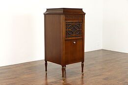 Oak Antique Edison Cylinder Phonograph C150 Record Player, Records #38568