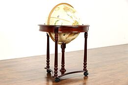 Replogle Vintage Library or Office Globe of the World, Mahogany Base #38670