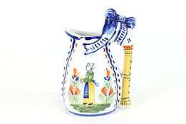 Quimper Hand Painted Cream Pitcher, Brittany France #38857