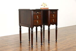 Pair of Traditional Walnut Antique Nightstands, End or Lamp Tables #38863