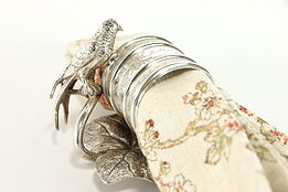 Victorian Antique Silverplate Bird Napkin Ring, Engraved Mother, Meriden #39202