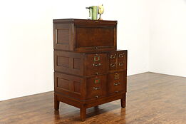 Arts & Crafts Mission Oak Antique Stacking File Cabinet, Yawman & Erbe NY #39189