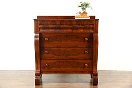Empire 1830 Antique Chest or Dresser, Cherry & Mahogany