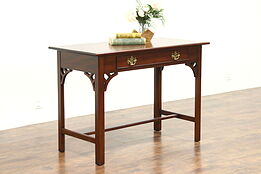 Mahogany Traditional Console Table or Writing Desk Signed Kittinger Williamsburg
