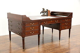 George Washington Vintage Mahogany Library Desk, Signed Kittinger