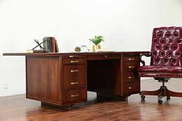 Midcentury Modern 1960 Vintage Conference Size Executive Desk, Leopold #29980