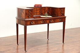 Carlton House Vintage Flame Mahogany Library Desk, Signed Weiman #29604