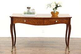 Rosewood Scandinavian Vintage Console or Hall Table, Bronze Mounts