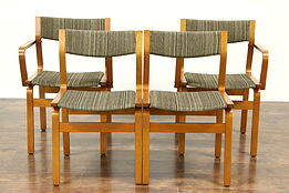 Set of 4 Midcentury Modern 1960's Vintage Teak Dining Chairs, Denmark