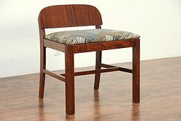 Art Deco 1930's Vintage Bench, New Upholstery #29154