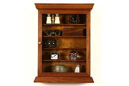 Cherry Vintage Collector Display Cabinet, Signed Bartley Collection
