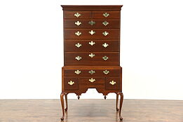 Cherry Vintage Tall Chest on Chest or Highboy Dresser, Signed Ford Museum