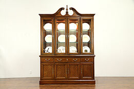 Traditional Vintage Mahogany Breakfront China Cabinet, Mt. Airy #31430