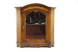 Cherry Hanging or Tabletop Italian Vintage Display Cabinet Medicine Chest #30057