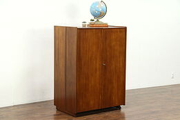 Midcentury Modern 1960 Vintage Mahogany Scandinavian Cabinet Desk