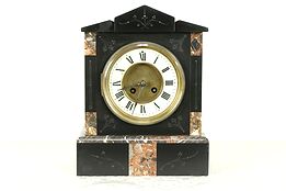 French Antique 1880 Classical Marble Mantel Clock #31102