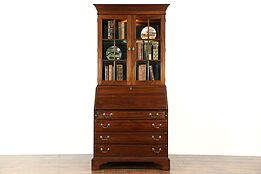 Traditional Vintage Mahogany Secretary Desk & Bookcase, American of Martinsville