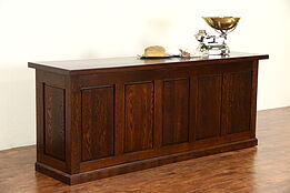 Oak 1900 Craftsman Store Counter, Bar, or Kitchen Island, Raised Panels