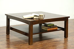Craftsman Mission Oak Arts & Crafts Vintage Coffee Table, Signed Stickley #28778
