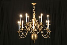 Bronze Vintage 12 Candle Two Tier Chandelier #31548