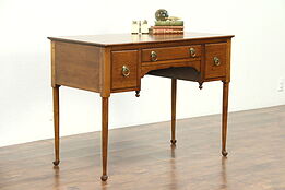 Cherry 1940's Vintage George II Style Writing Desk, Signed Stickley NY