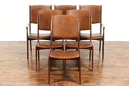 Set of 6 Rosewood Midcentury Danish Modern 1960 Vintage Dining Chairs