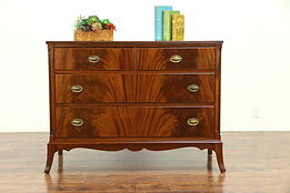 Traditional Sheraton Vintage Mahogany Chest or Dresser, Signed #30669