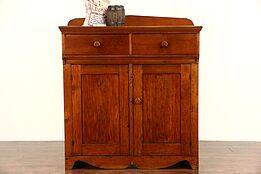 Country Pine 1850's Antique Missouri Pantry Jelly Cupboard, Sideboard or Server
