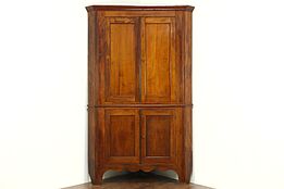 Cherry 1840 Antique Corner Cupboard or Cabinet, Ohio