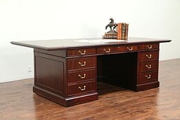 Kittinger Signed Vintage Office Library or Executive Desk, Conference Top #29163